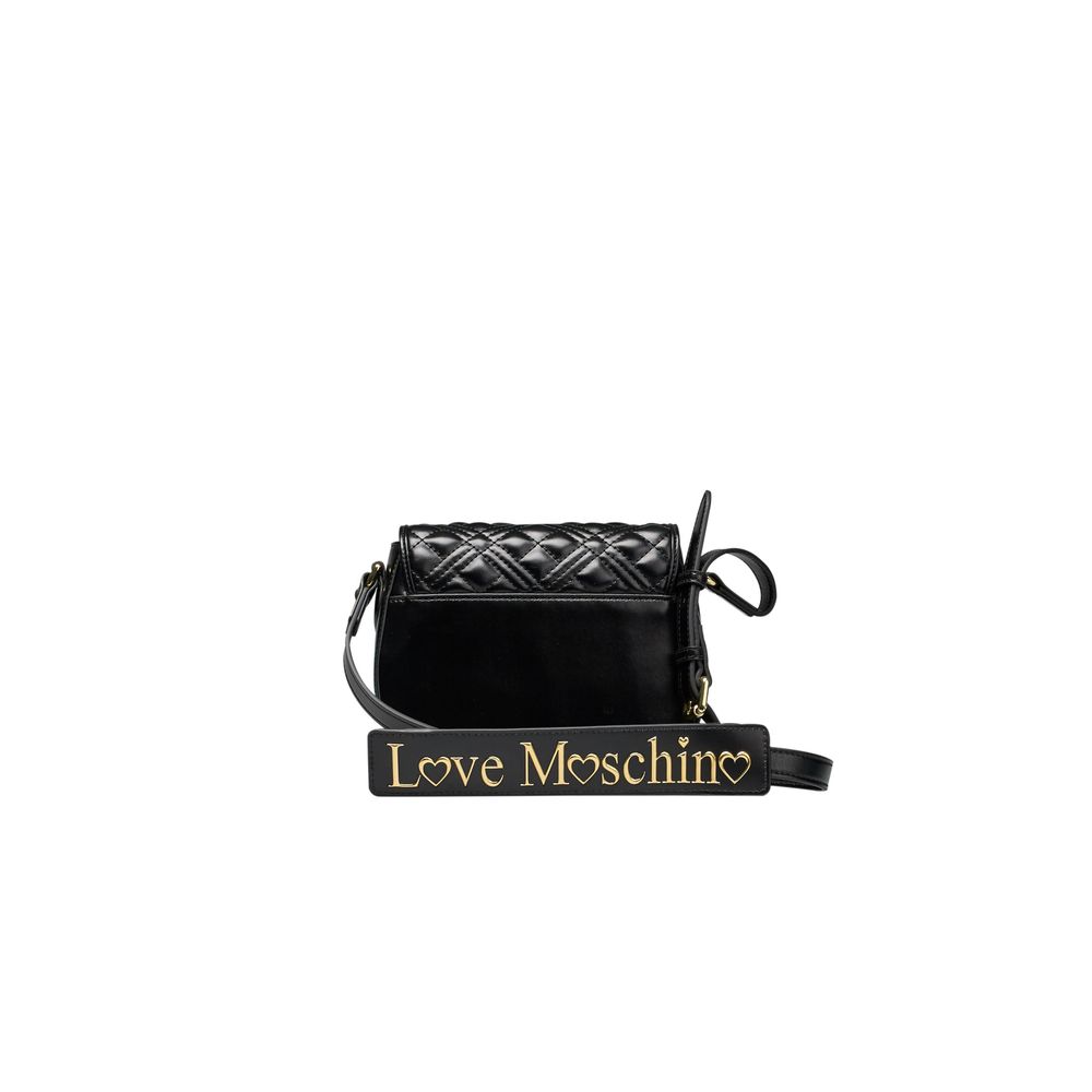 Love Moschino Μαύρη Πολυαιθυλενίου Τσάντα Crossbody