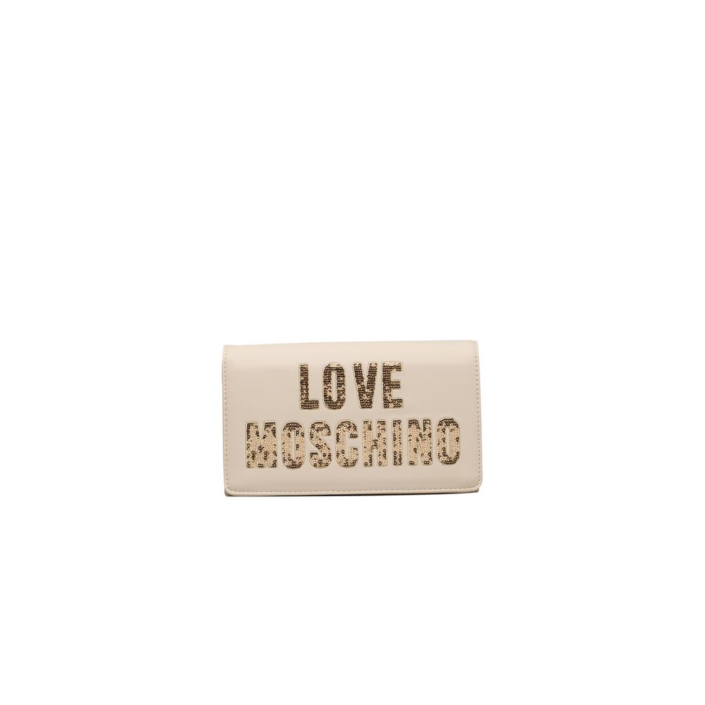 Τσάντα χιαστί από μπεζ πολυαιθυλένιο Love Moschino