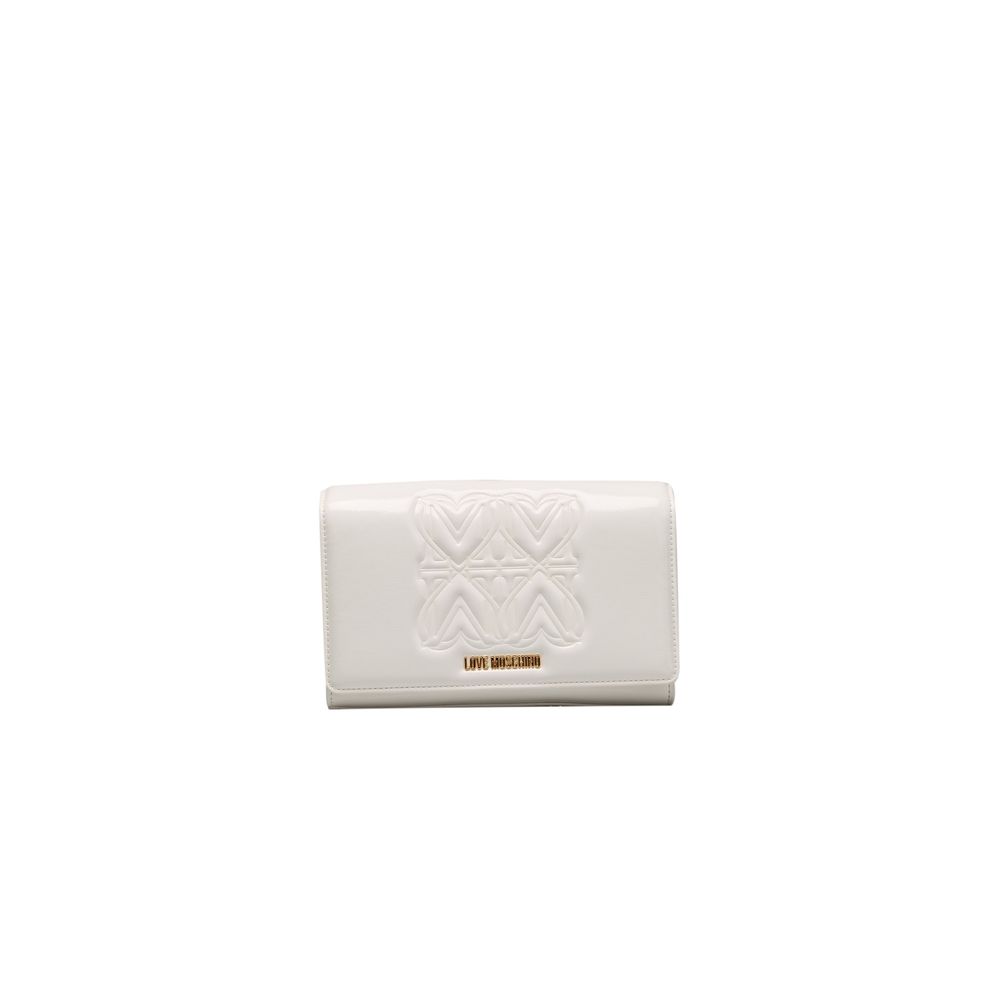 Love Moschino Λευκή Πολυαιθυλενική Τσάντα Crossbody