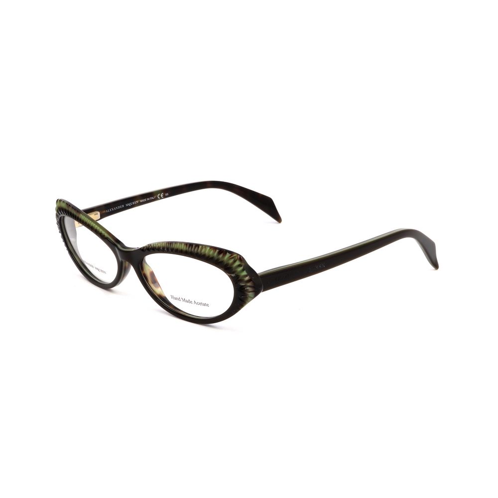 Alexander McQueen Green Acetate Κομψά Γυαλιά