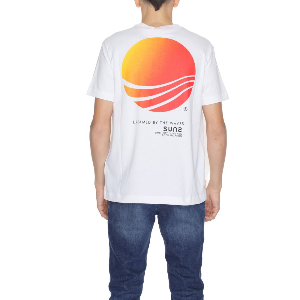 Λευκό Βαμβακερό T-Shirt Suns