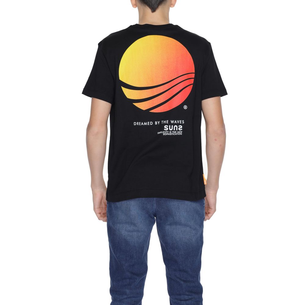 Suns Μαύρο Βαμβακερό T-Shirt