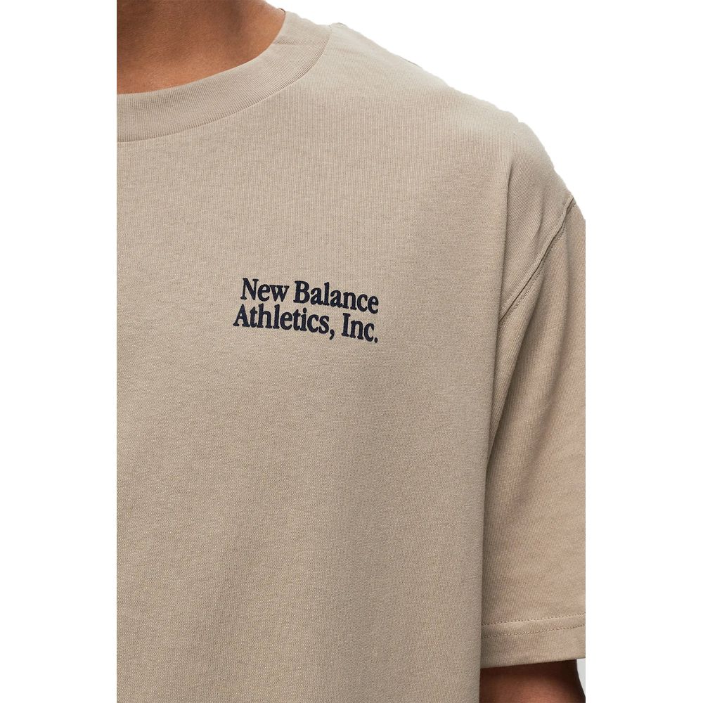 New Balance Μπεζ Βαμβακερό T-Shirt