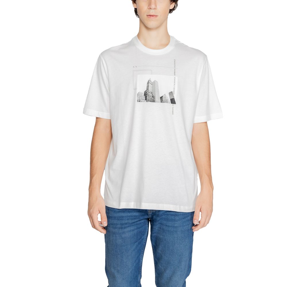 Armani Exchange Λευκό Βαμβακερό T-Shirt