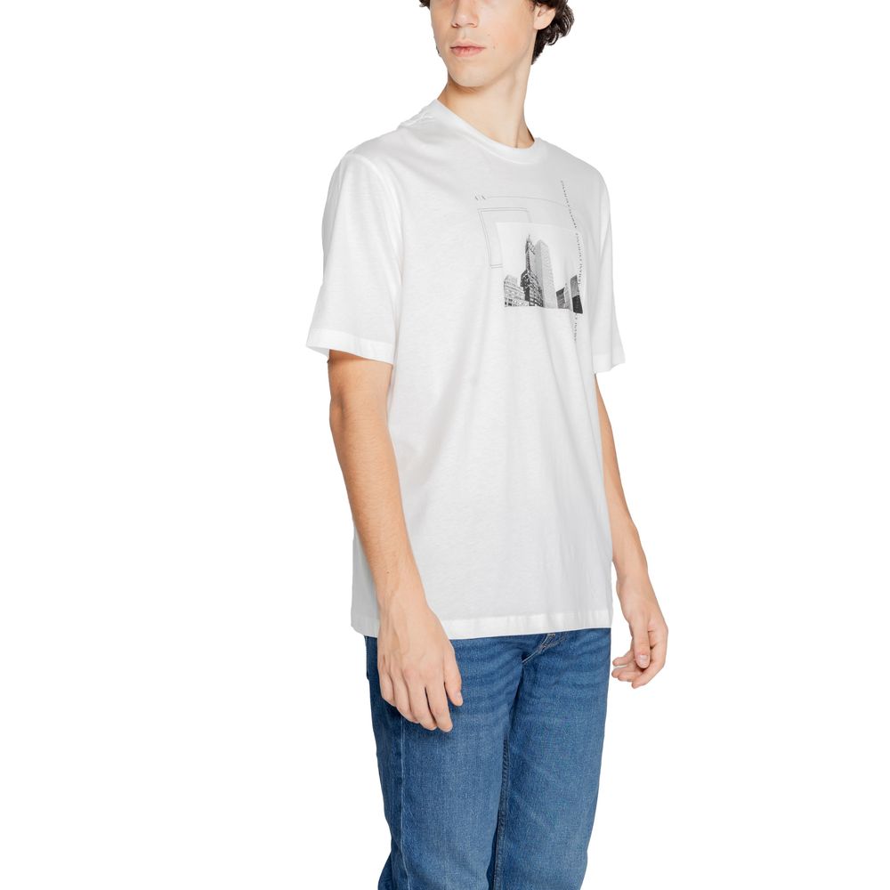 Armani Exchange Λευκό Βαμβακερό T-Shirt