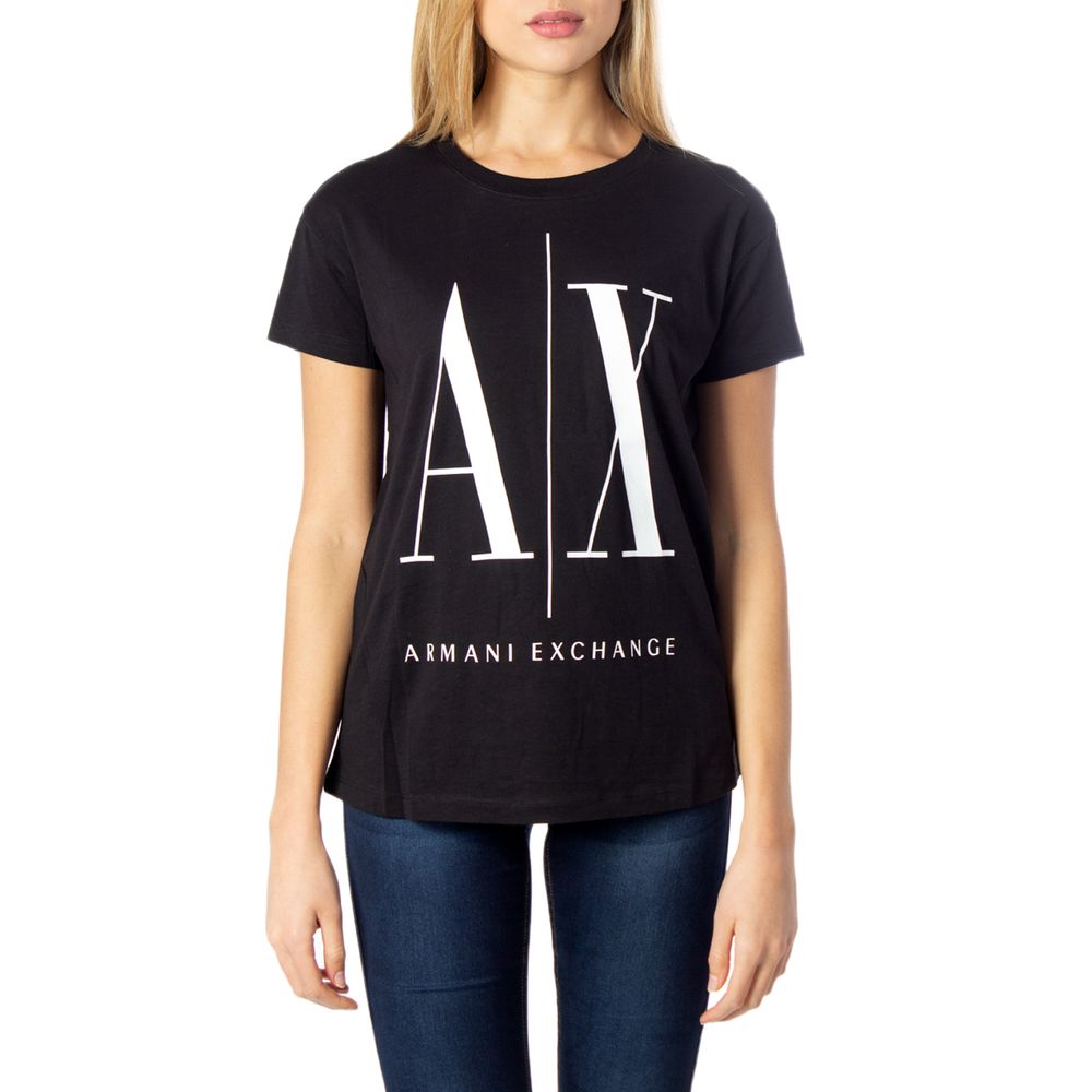 Armani Exchange Μαύρα Βαμβακερά Τοπ & T-Shirt