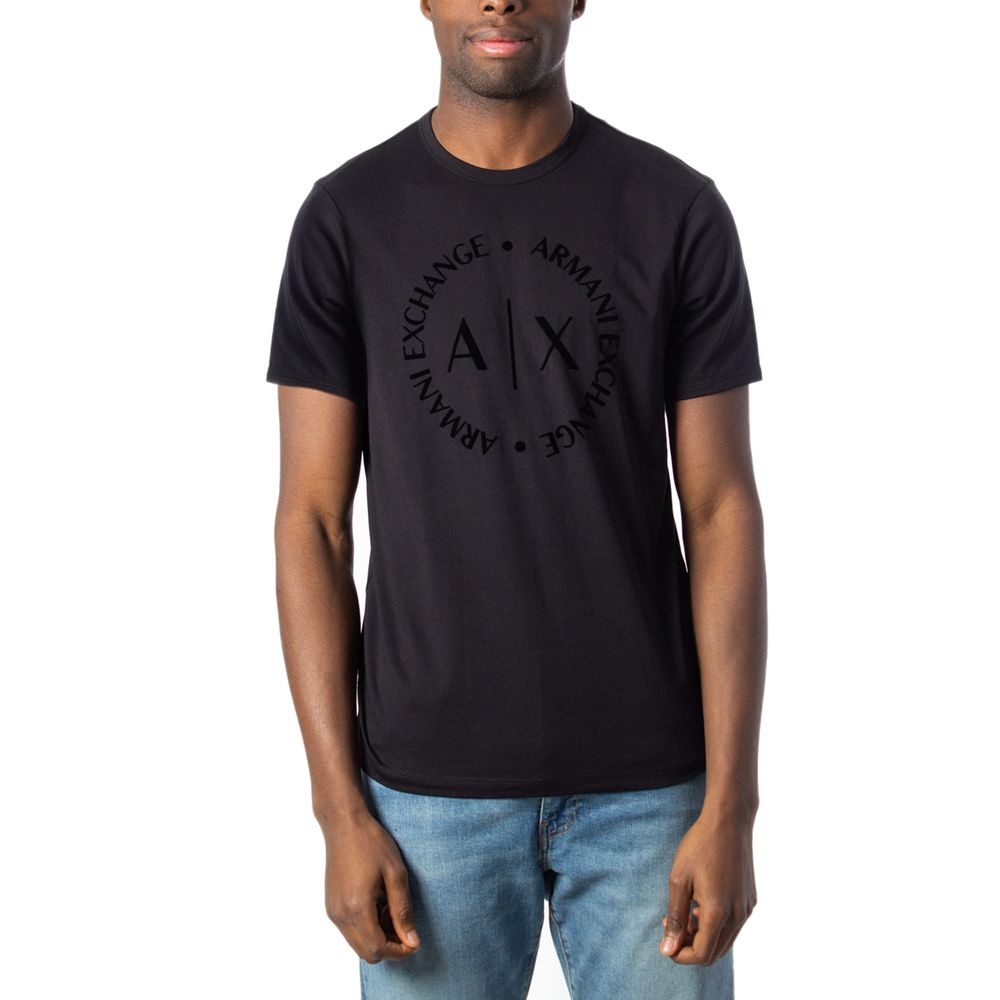 Armani Exchange Μαύρο Βαμβακερό T-Shirt