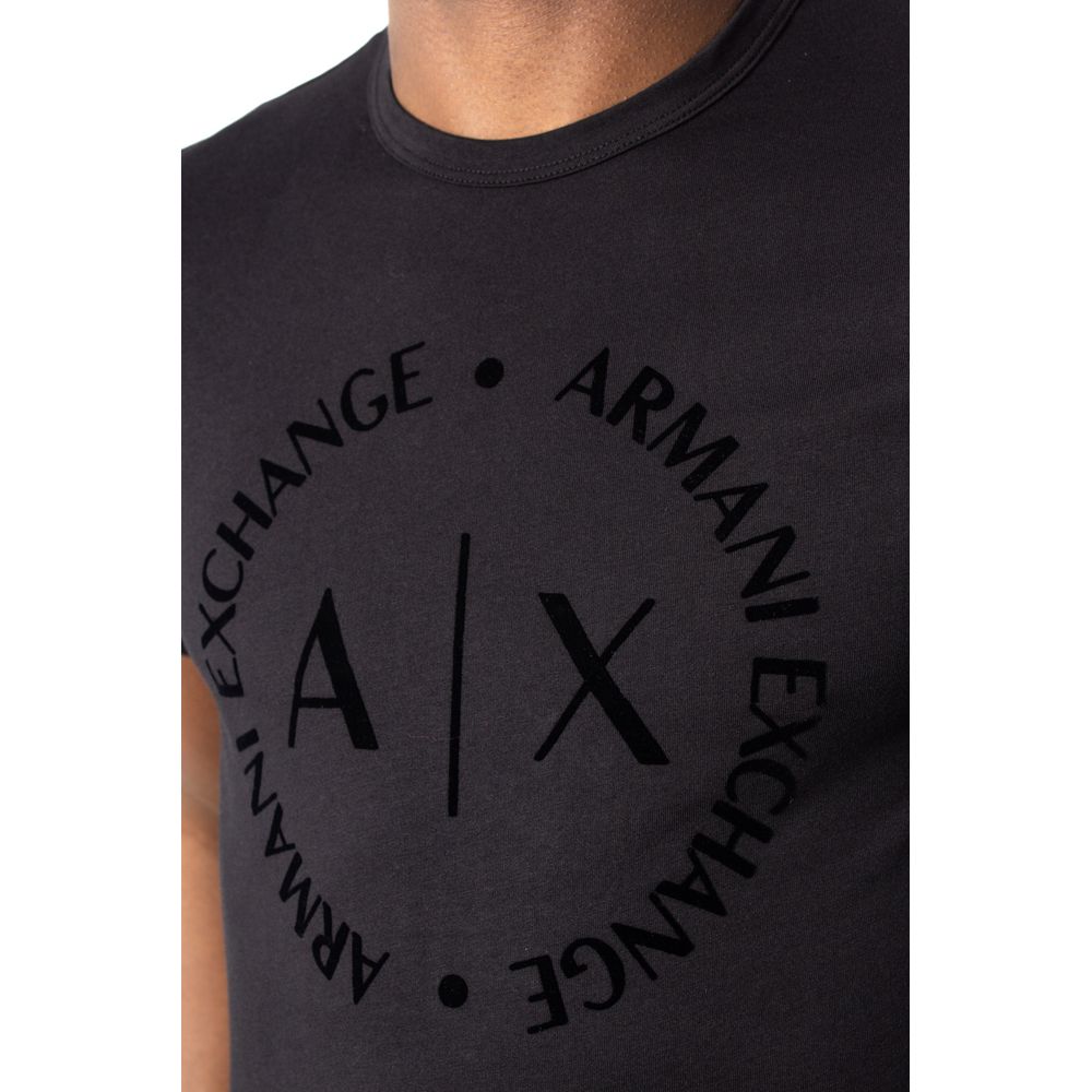 Armani Exchange Μαύρο Βαμβακερό T-Shirt