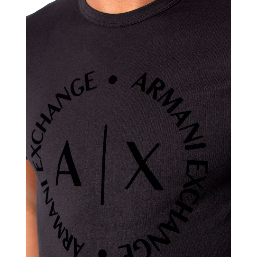 Armani Exchange Μαύρο Βαμβακερό T-Shirt