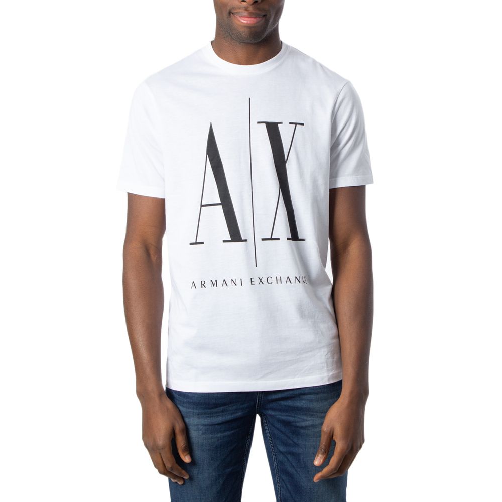 Armani Exchange Λευκό Βαμβακερό T-Shirt