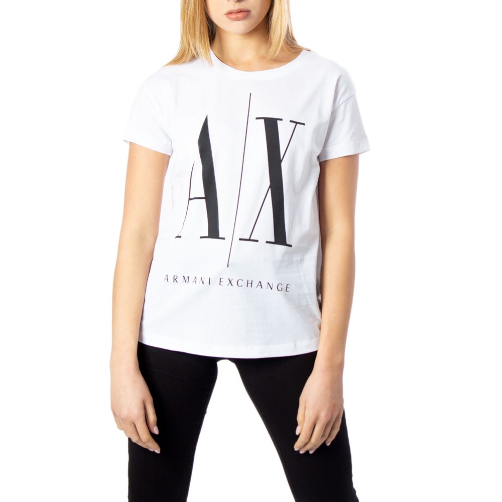 Armani Exchange Λευκά βαμβακερά Τοπ & T-Shirt