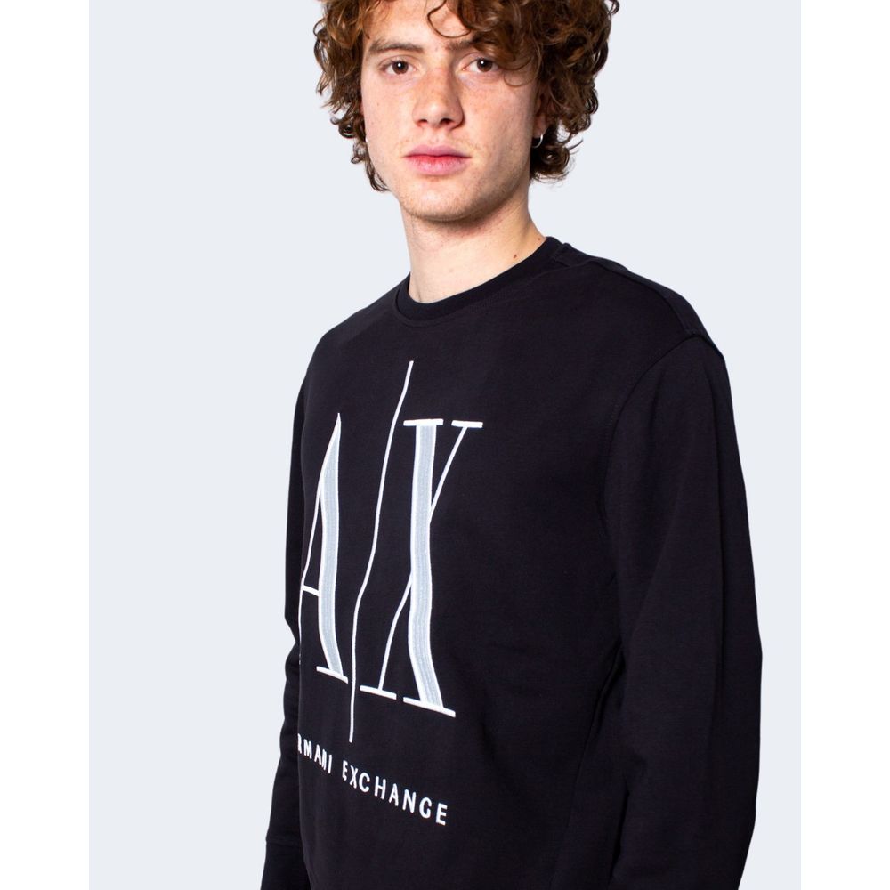 Armani Exchange Μαύρο Βαμβακερό Πουλόβερ