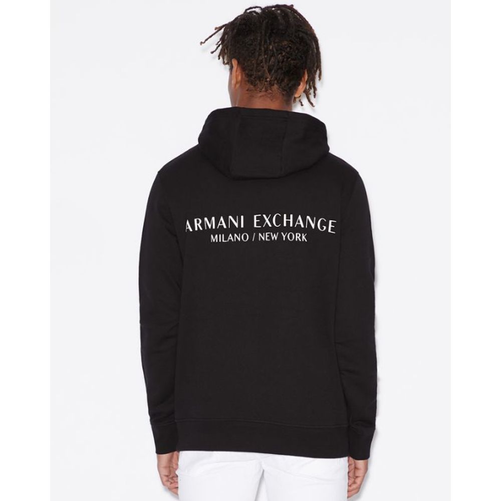 Armani Exchange Μαύρο Βαμβακερό Πουλόβερ