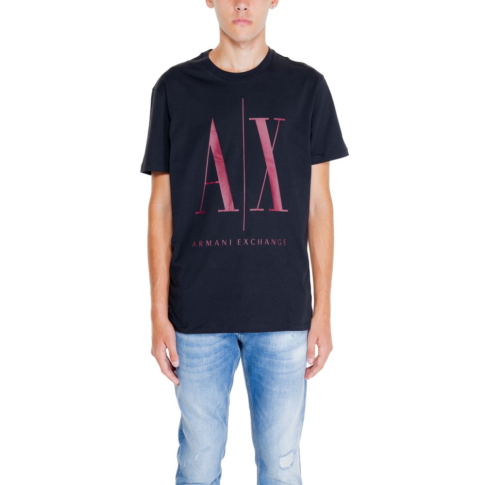 Armani Exchange Μπορντώ Βαμβακερό T-Shirt