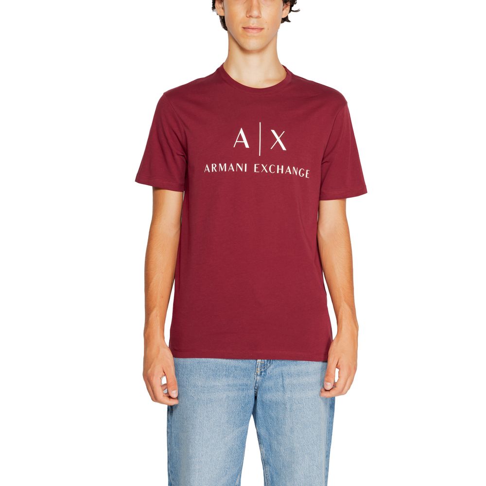 Armani Exchange Bordeaux Βαμβακερό Μπλουζάκι