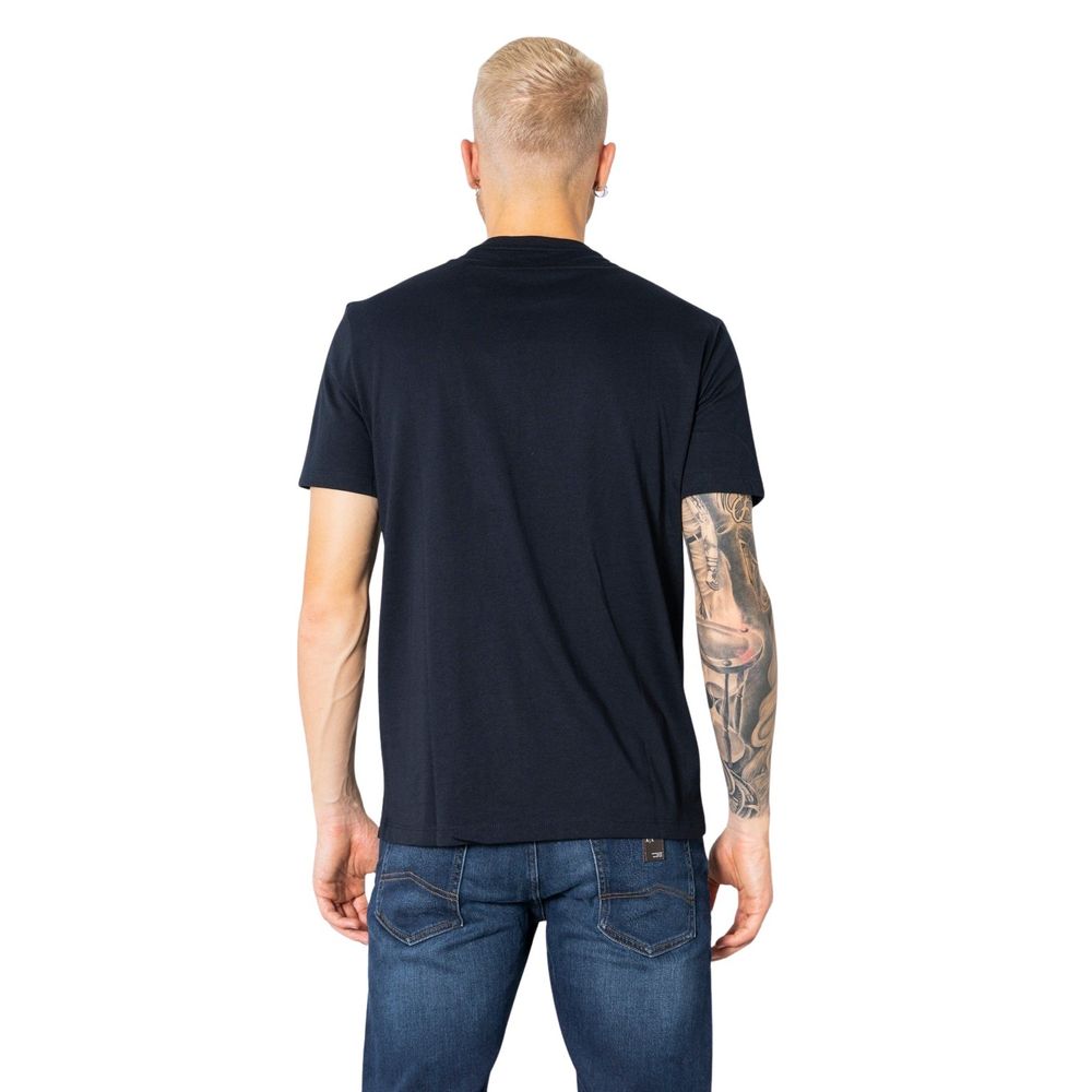 Armani Exchange Μπλε Βαμβακερό T-Shirt