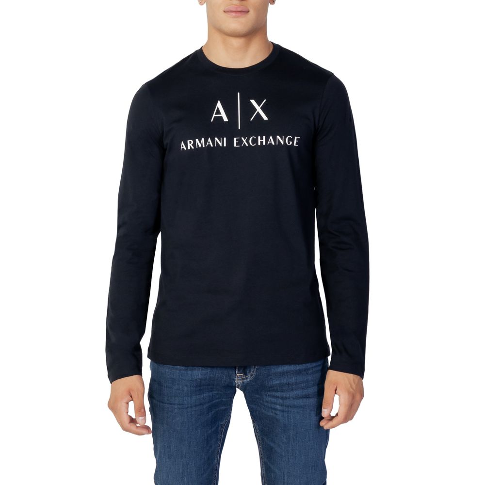 Armani Exchange Μπλε Βαμβακερό Πουκάμισο