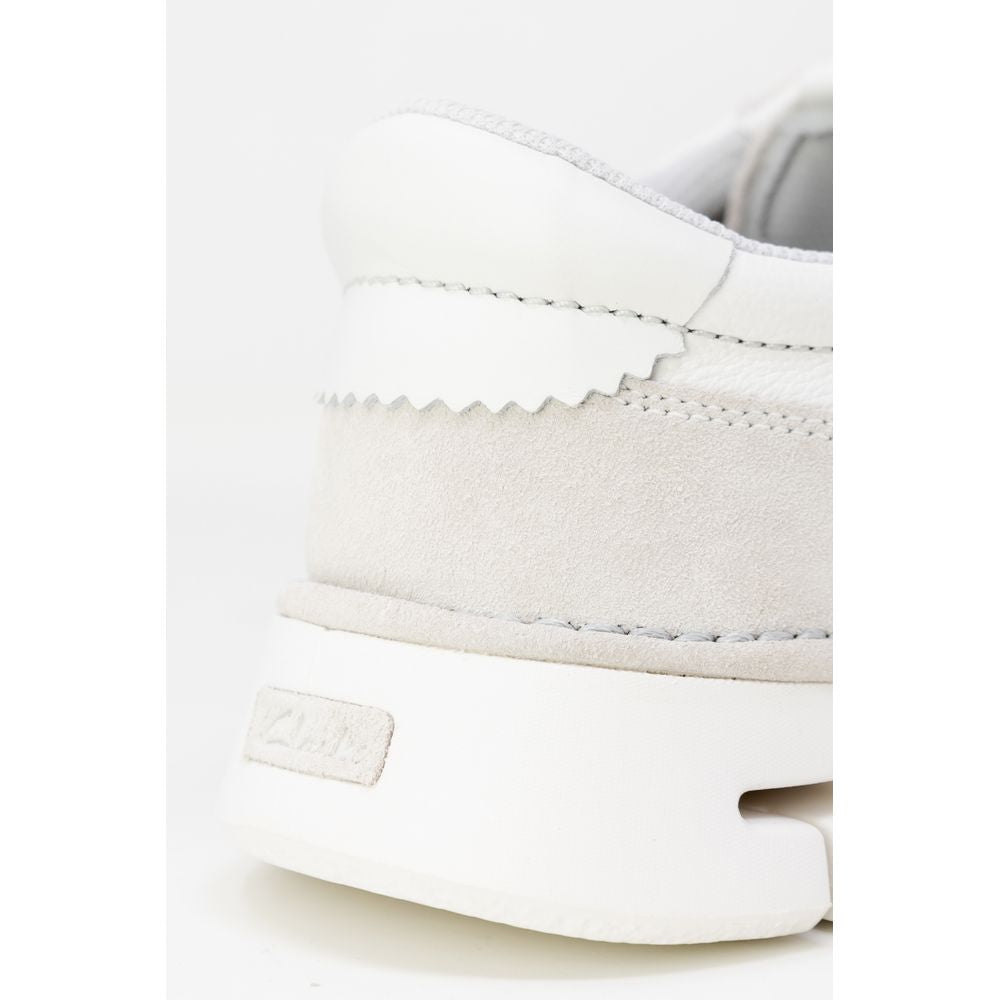 Clarks Λευκή Δερμάτινη Sneaker