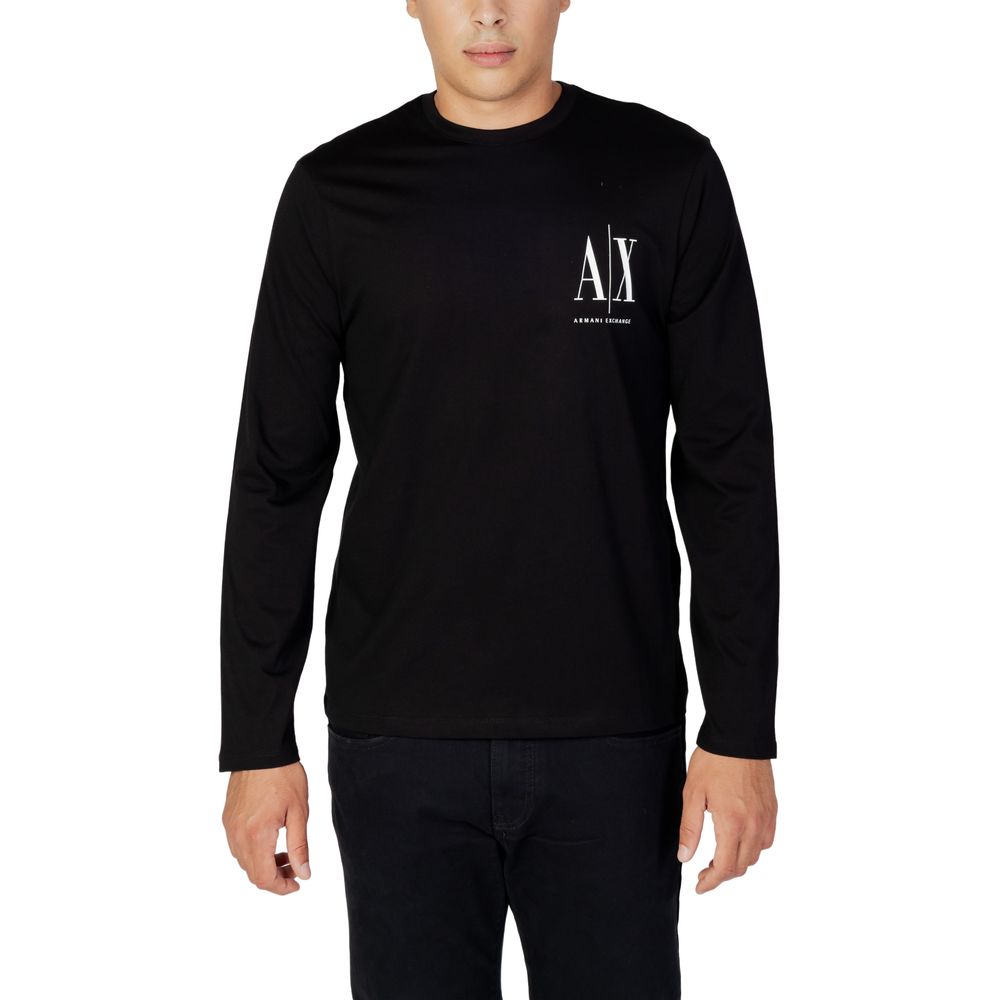 Armani Exchange Μαύρο Βαμβακερό T-Shirt