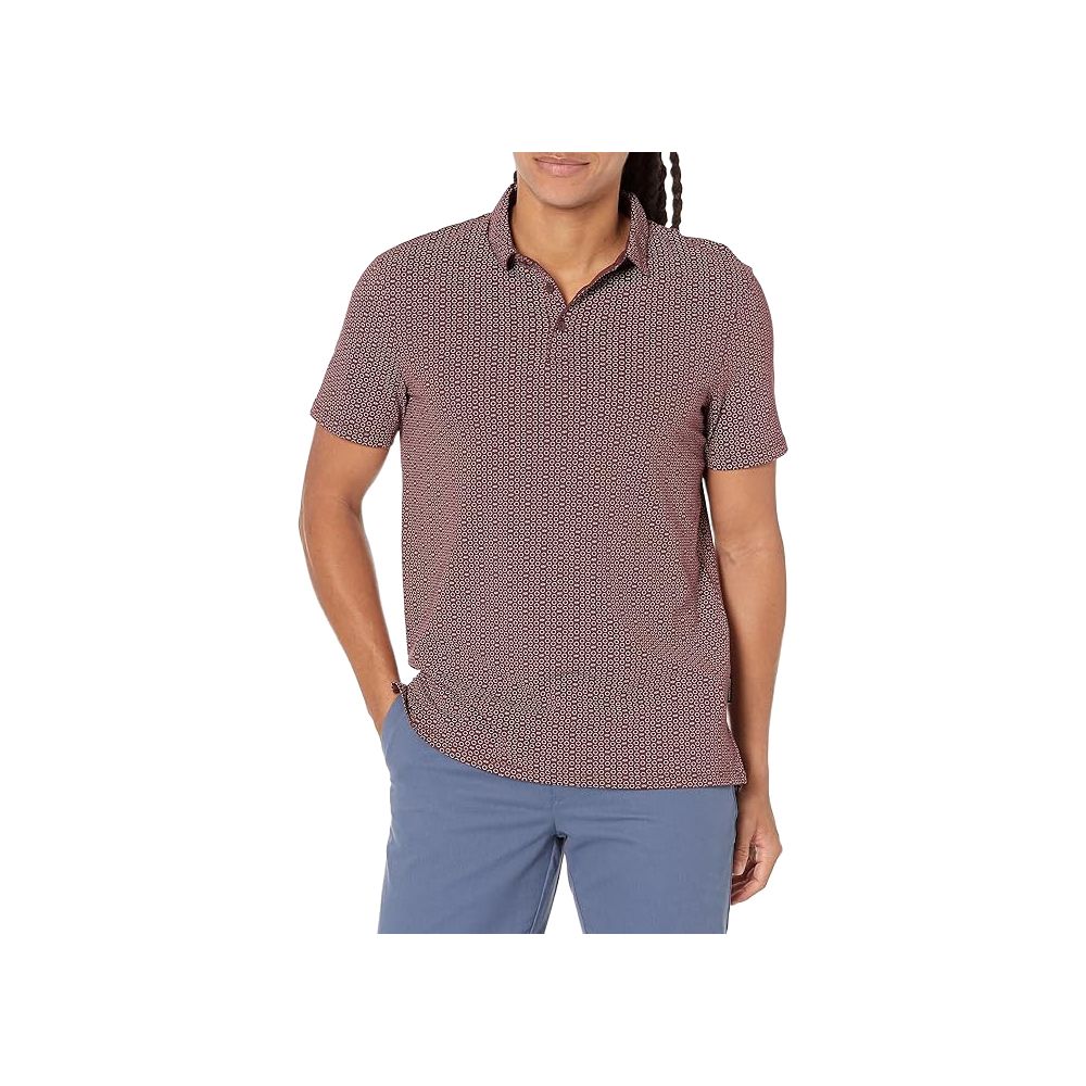 Armani Exchange Bordeaux Βαμβακερή Polo Μπλούζα