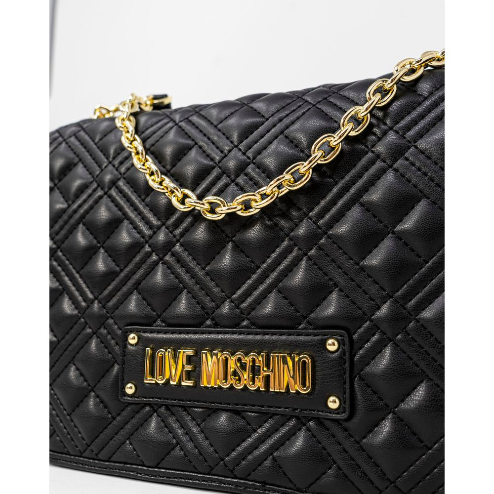 Love Moschino Μαύρη Τσάντα Πολυαιθυλενίου