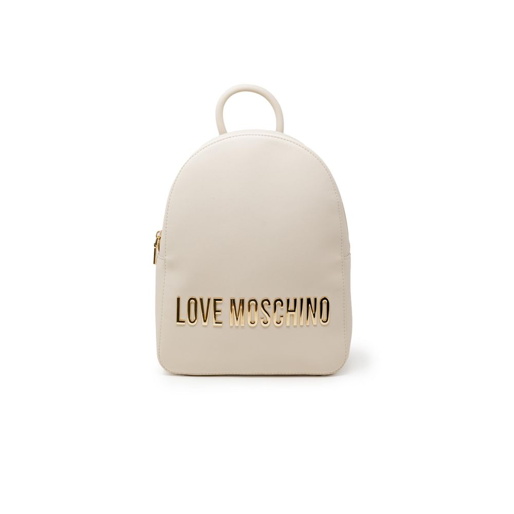 Love Moschino Μπέζ Σακίδιο από Πολυαιθυλένιο