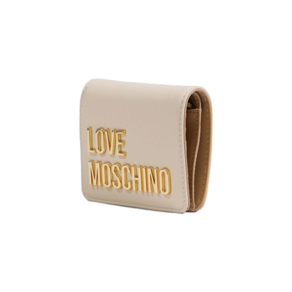 Love Moschino Μπεζ Πορτοφόλι από Πολυαιθυλένιο