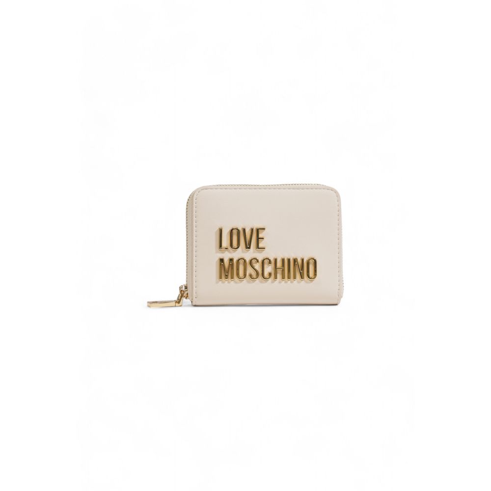 Love Moschino Μπεζ Πορτοφόλι Πολυαιθυλενίου