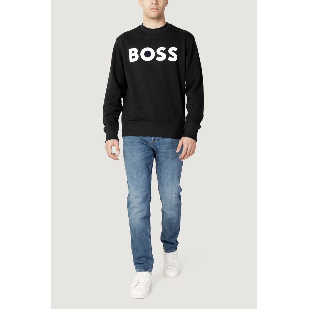 Hugo Boss Μαύρο Βαμβακερό Πουλόβερ