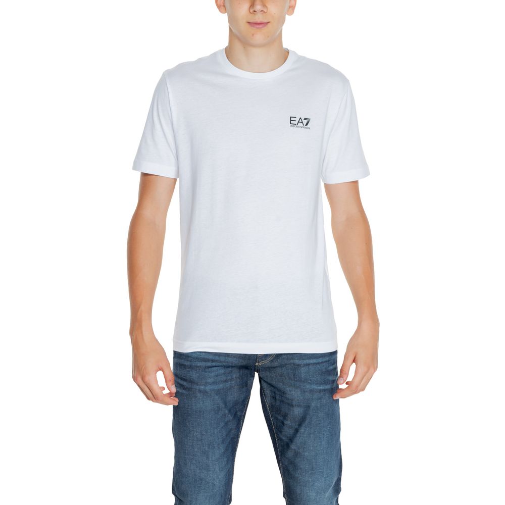 EA7 Emporio Armani Λευκό Βαμβακερό T-Shirt