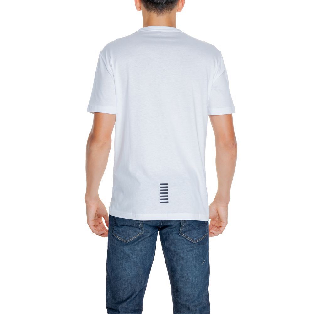 EA7 Emporio Armani Λευκό Βαμβακερό T-Shirt