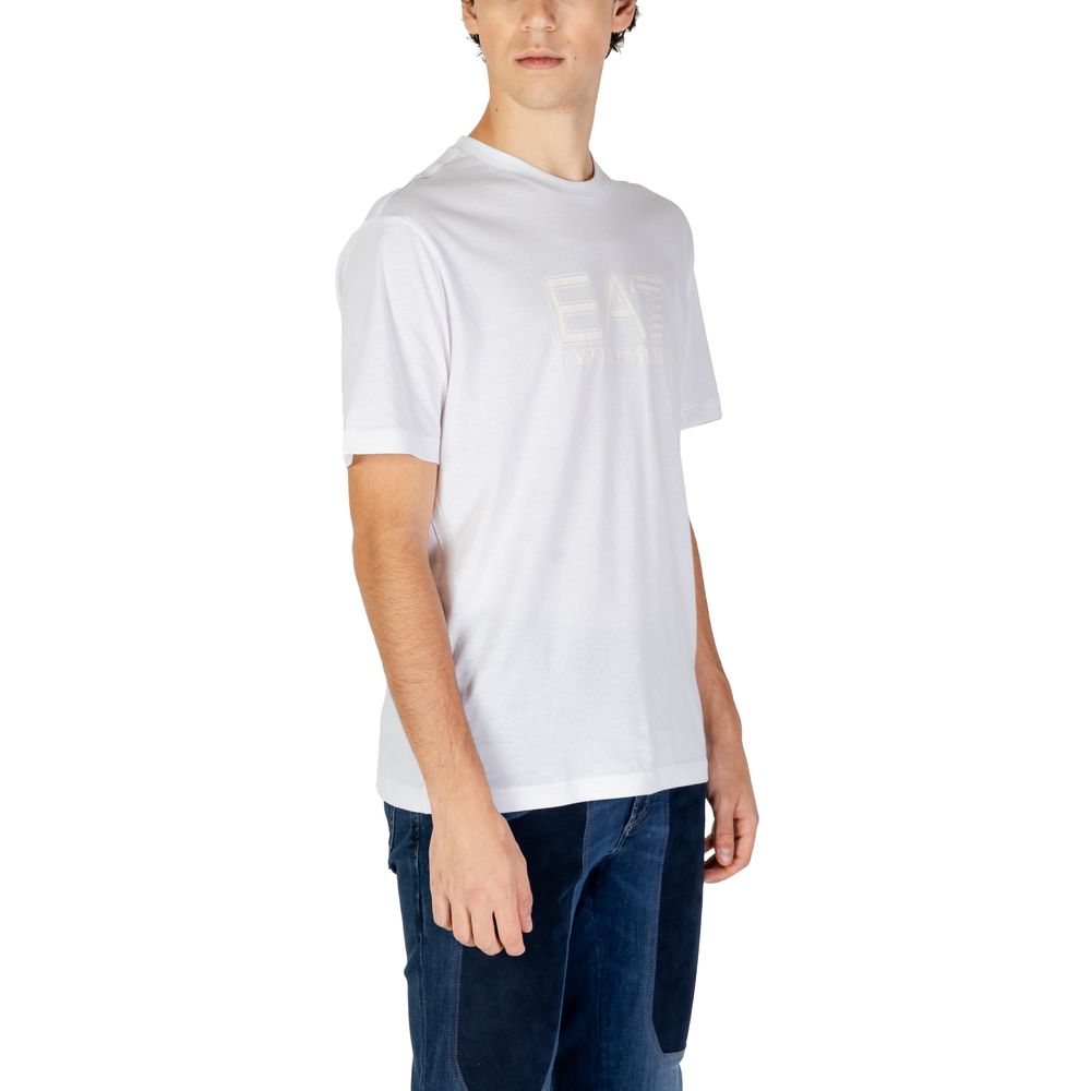 EA7 Emporio Armani Λευκό Βαμβακερό T-Shirt