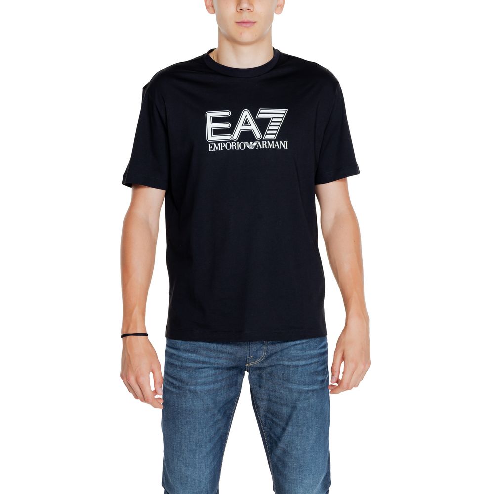 EA7 Emporio Armani Μαύρο Βαμβακερό T-Shirt