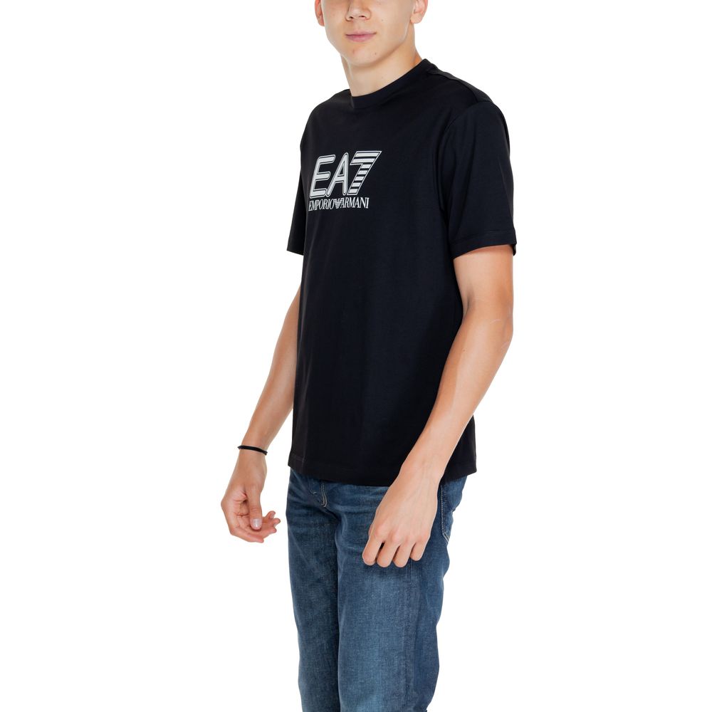 EA7 Emporio Armani Μαύρο Βαμβακερό T-Shirt