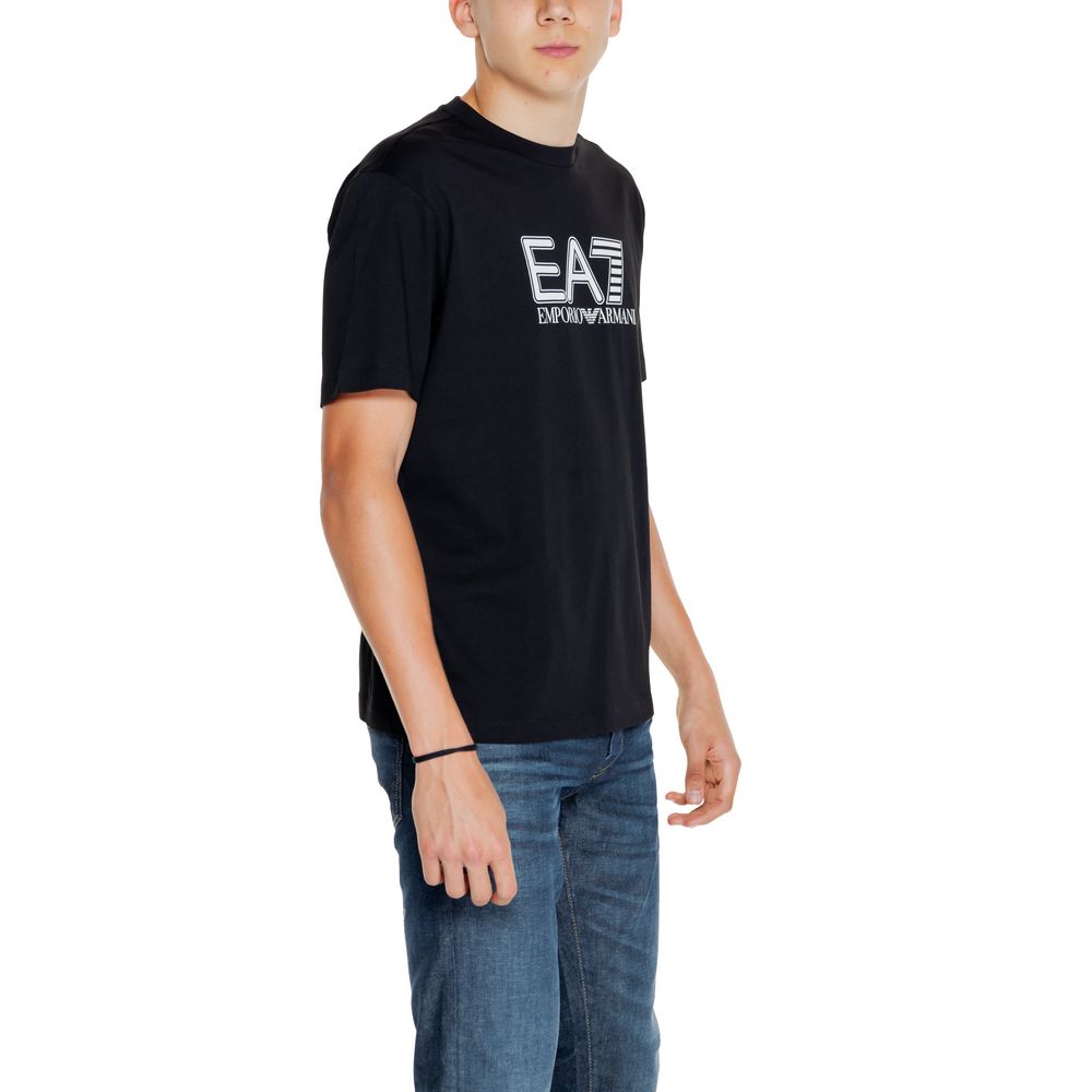 EA7 Emporio Armani Μαύρο Βαμβακερό T-Shirt