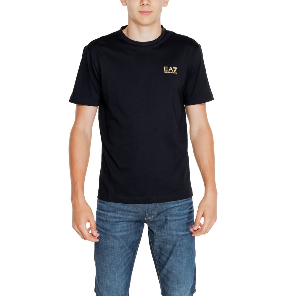 EA7 Emporio Armani Μαύρο Βαμβακερό T-Shirt