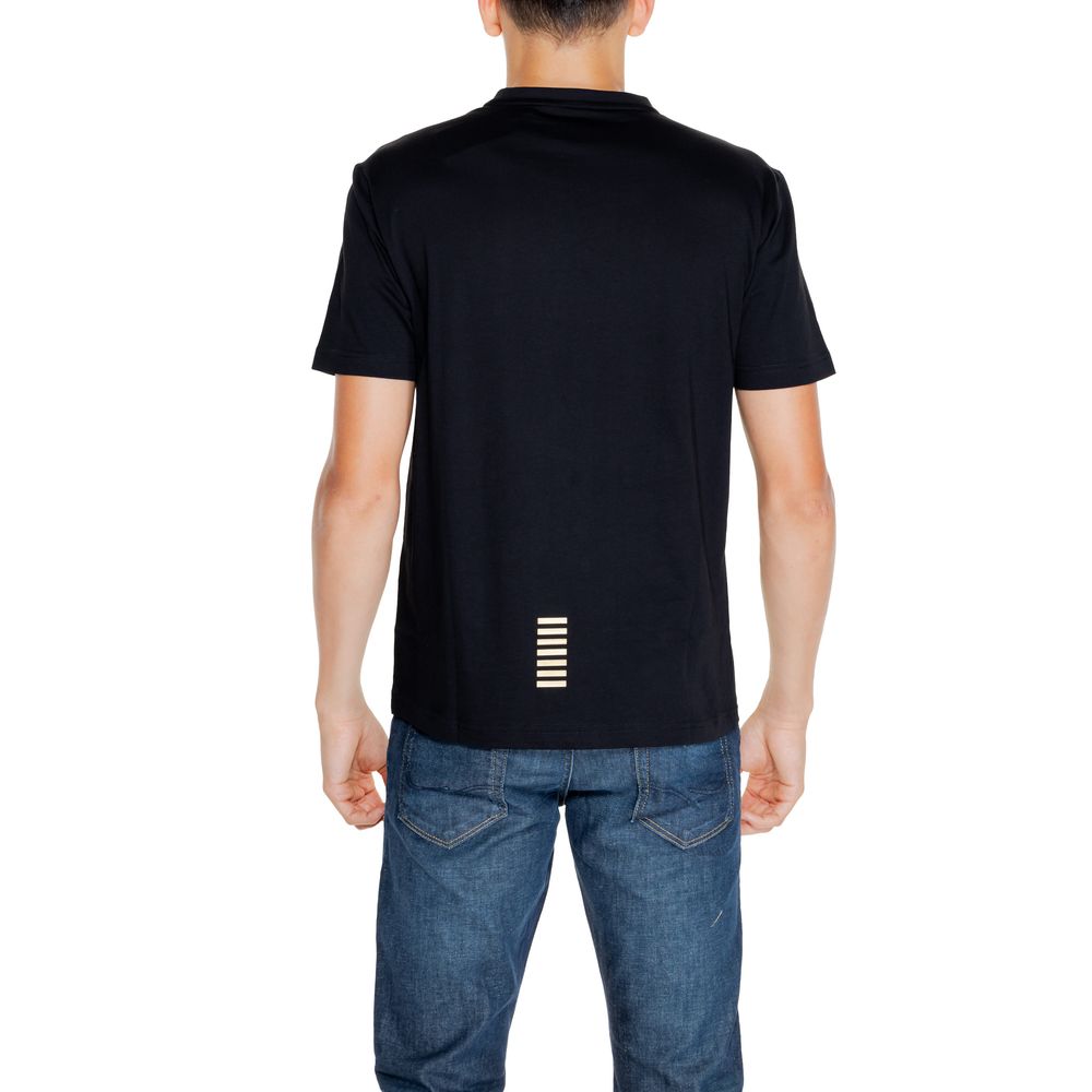 EA7 Emporio Armani Μαύρο Βαμβακερό T-Shirt