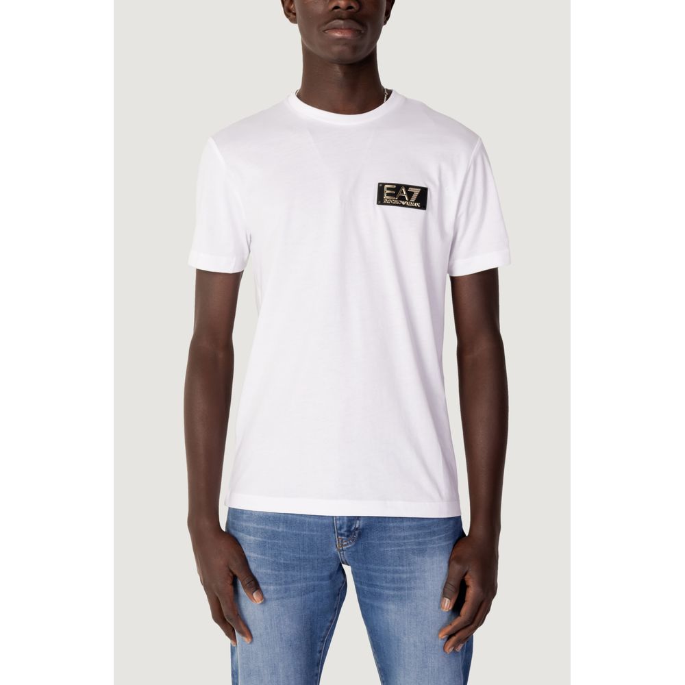 Λευκό Βαμβακερό T-Shirt EA7 Emporio Armani