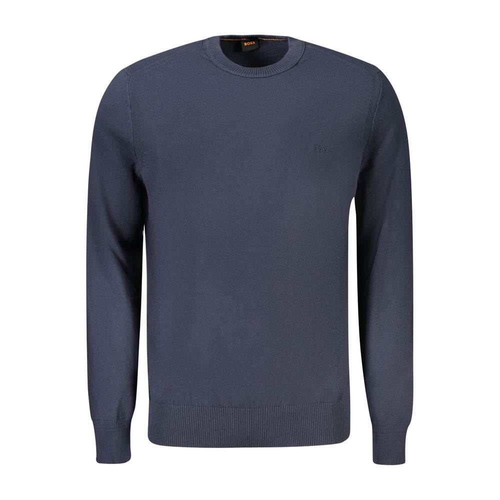 Hugo Boss Blue Cotton Sweater