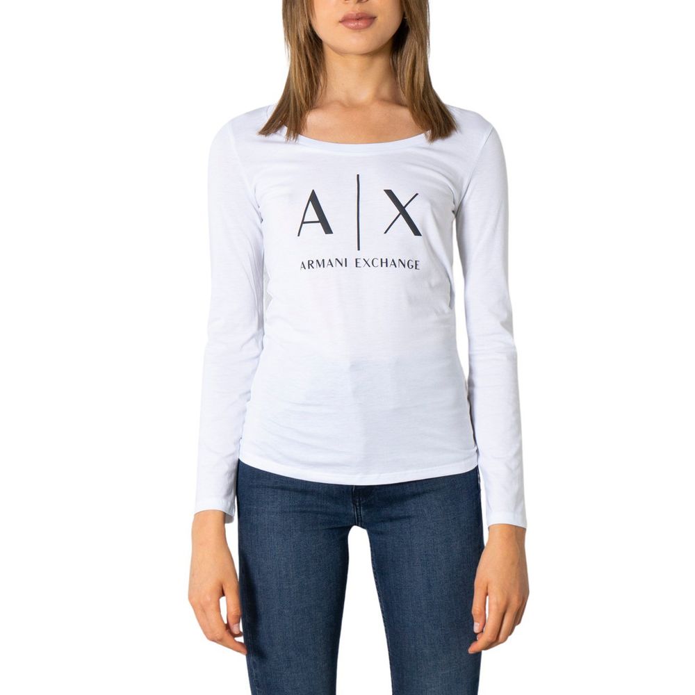 Armani Exchange Λευκό Βαμβακερό Τοπ & T-Shirt