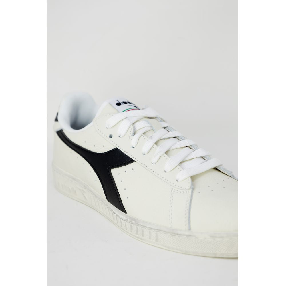 Diadora Black Synthetic Leather Sneaker