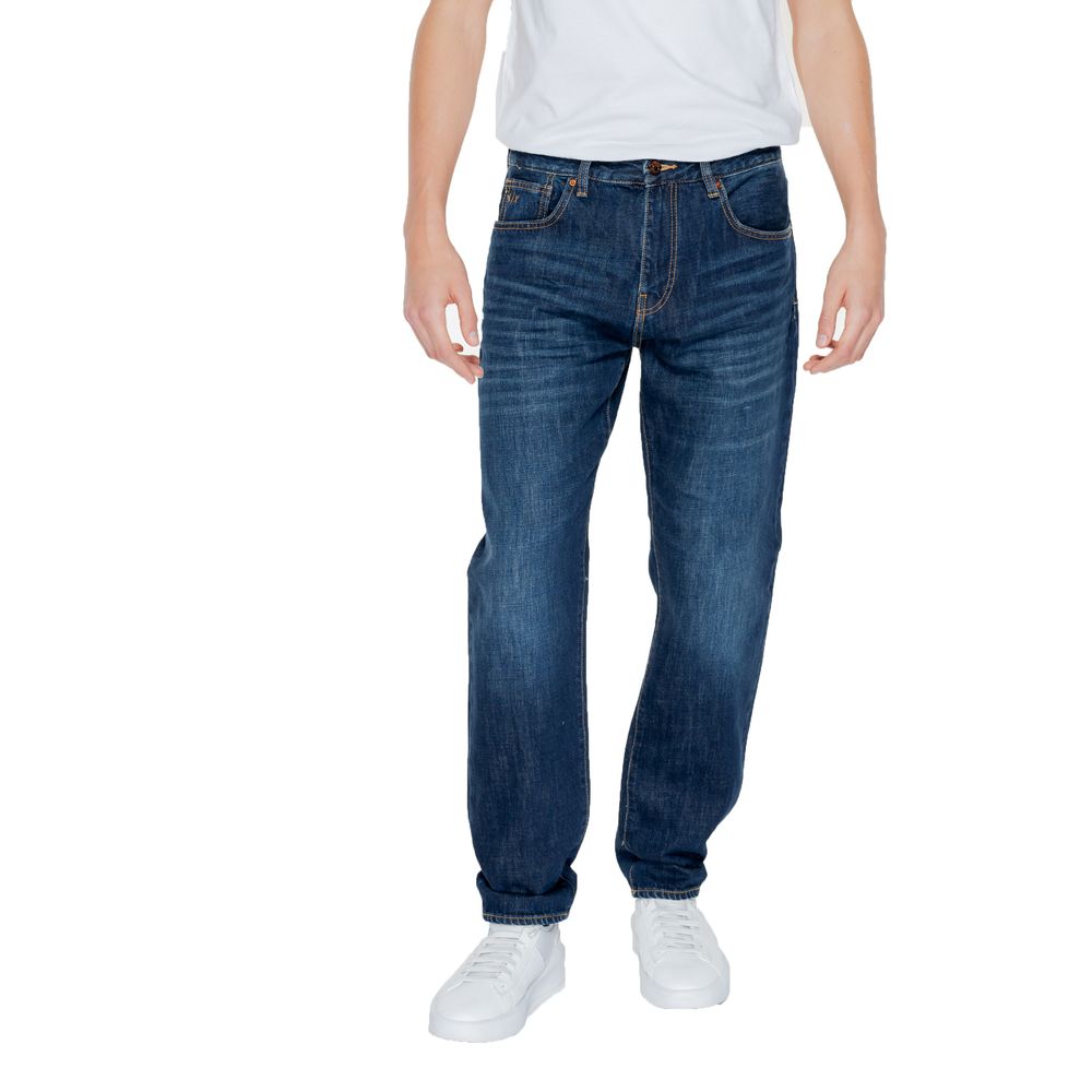 Armani Exchange Blue Cotton Jeans & Pant