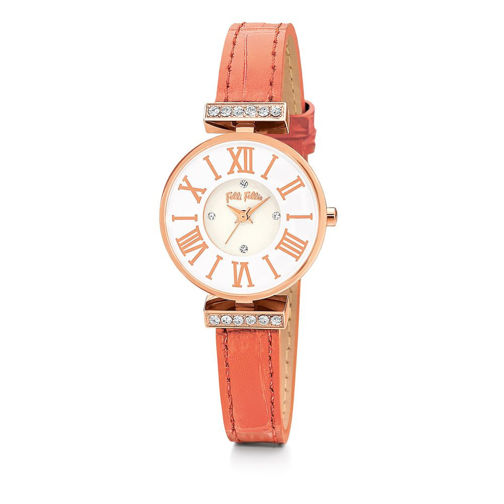 Folli Follie Orange Leather Watch