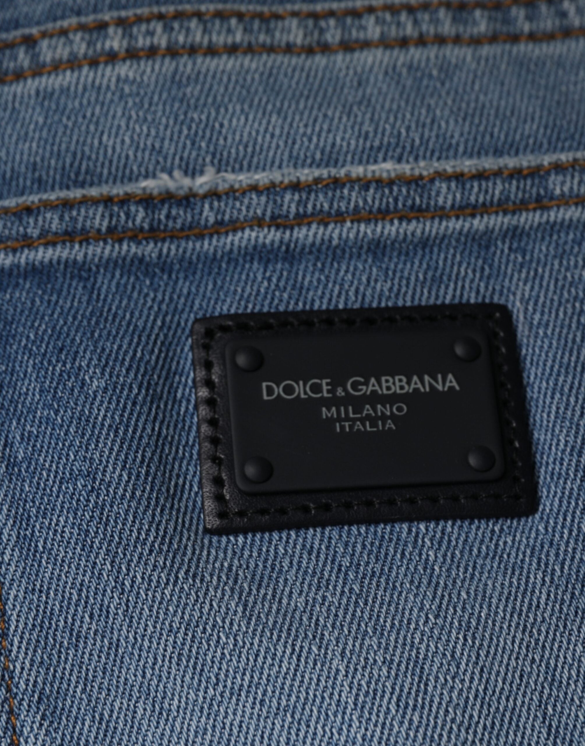 Dolce & Gabbana Μπλε Ελαστικό Skinny Denim GOLD Τζιν