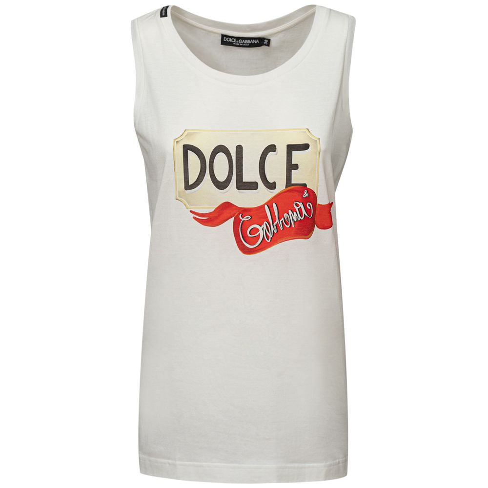 Dolce & Gabbana Λευκά Βαμβακερά Τοπ & T-Shirt