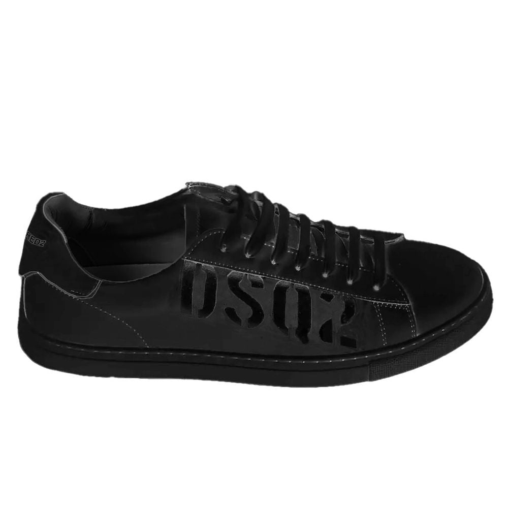 Dsquared² Μαύρο Δερμάτινο Sneaker Di Calfskin