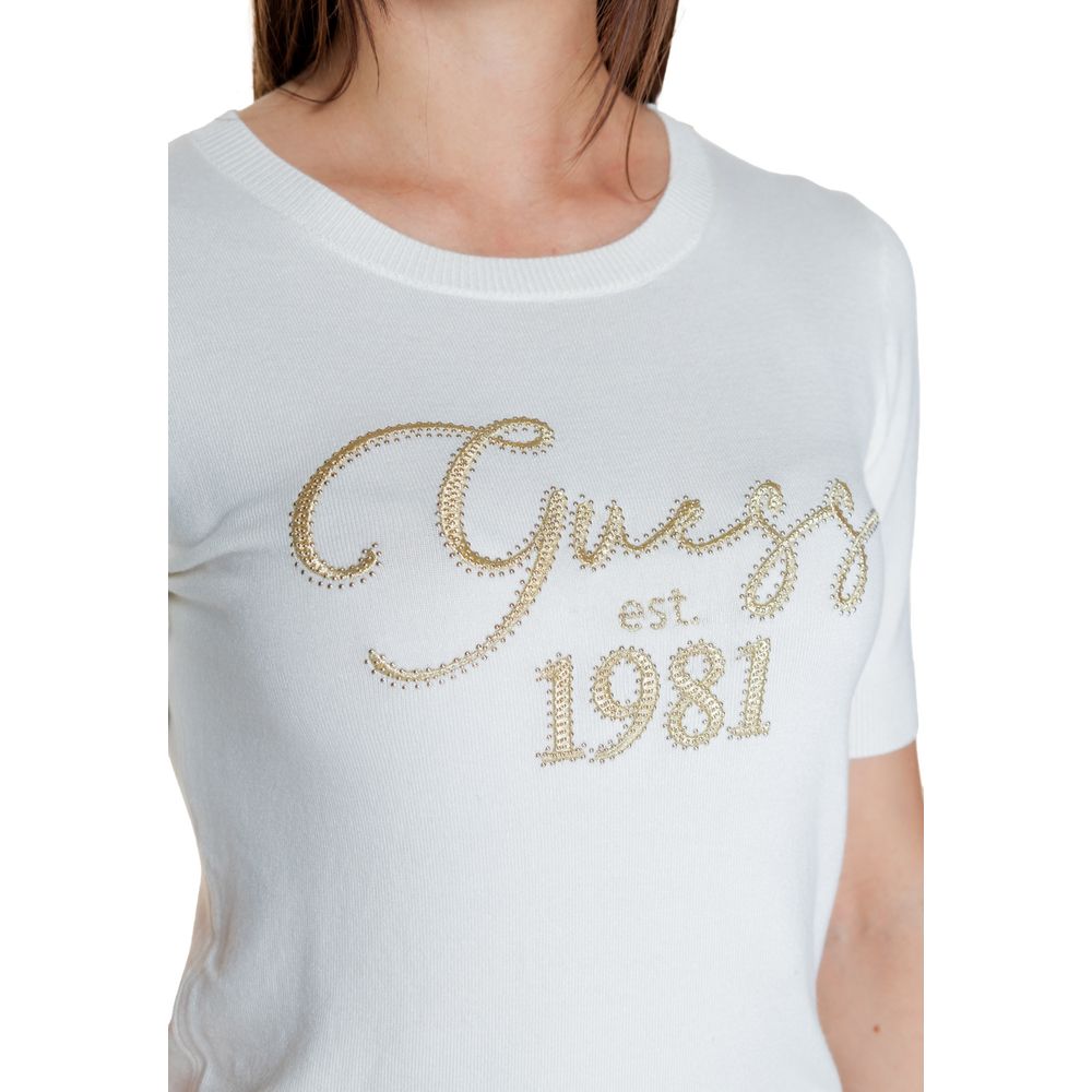 Guess Λευκή Βισκόζη Μπλούζες & T-Shirts