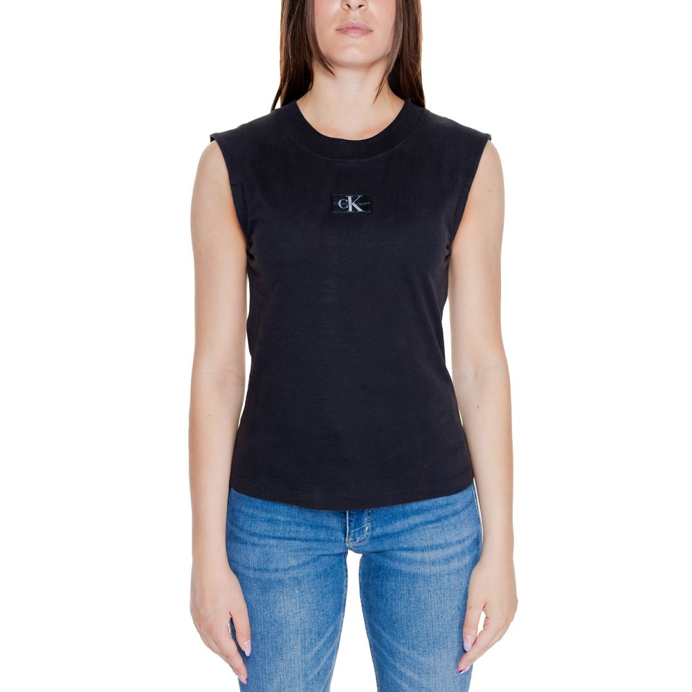 Calvin Klein Jeans Μαύρο Βαμβακερό Top & T-Shirt