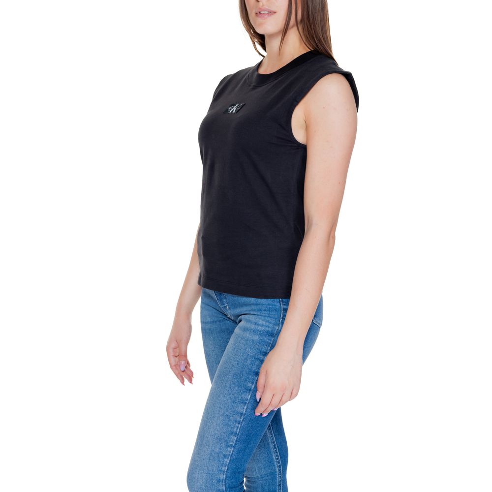 Calvin Klein Jeans Μαύρο Βαμβακερό Top & T-Shirt