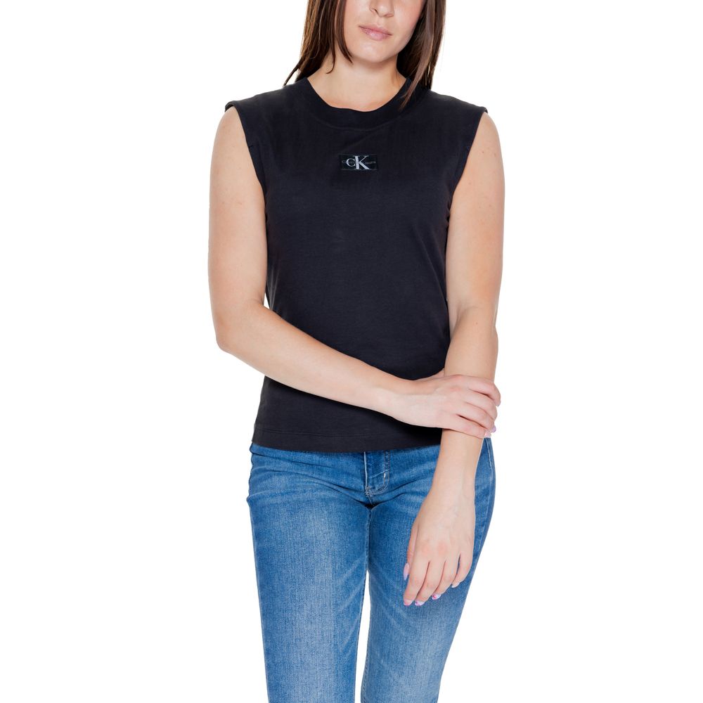 Calvin Klein Jeans Μαύρο Βαμβακερό Top & T-Shirt